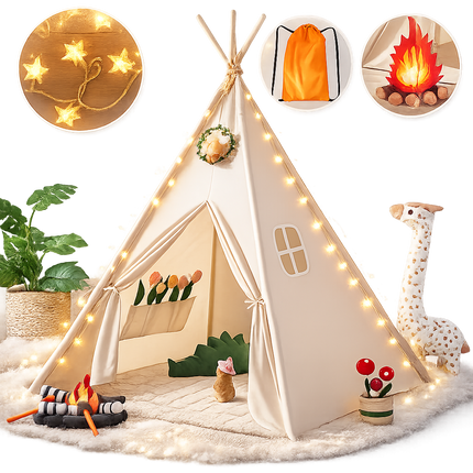Kinder tipi tent – speeltent voor binnen & buiten (2–3 Kinderen)