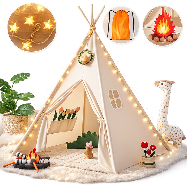 Kinder tipi tent – speeltent voor binnen & buiten (2–3 Kinderen)