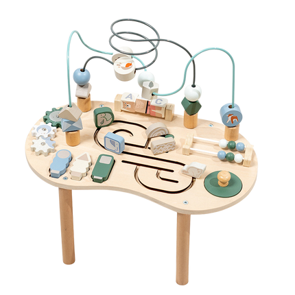 Houten montessori activiteitentafel met motoriekspel
