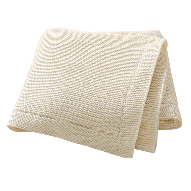 Gebreid babydekentje van katoen